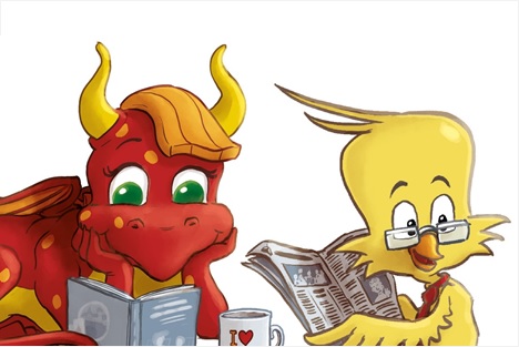 Drache Elly und Kibitz lesen